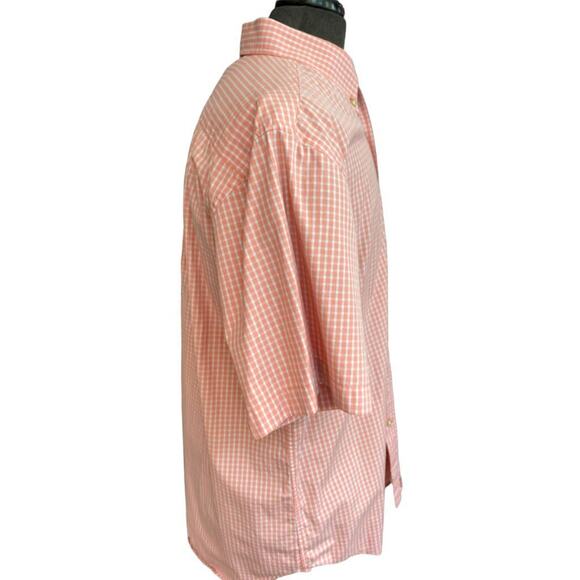 Large T Harris London Men's Pink Checked Button Down Shirt - Picture 3 of 5